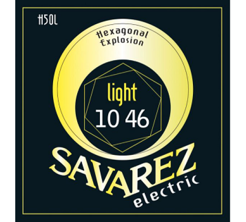 Струны SAVAREZ H50L Hexagonal Explosion Light Medium 10-46 для электрогитары никелированная навивка