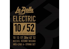 Струны LA BELLA HRS-LTHB 10-52 для электрогитары никелированная навивка