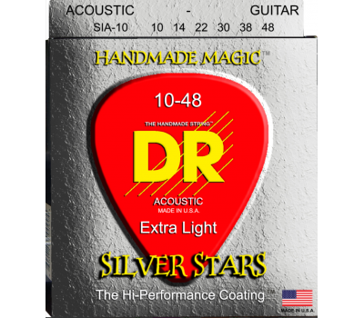 Струны DR SIA10 10-48 silver для акустической гитары