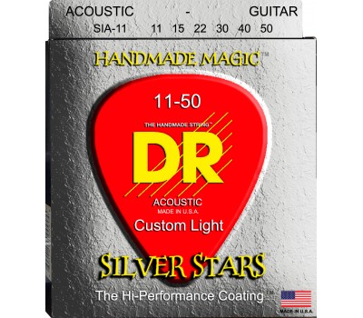 Струны DR SIA11 11-50 silver для акустической гитары