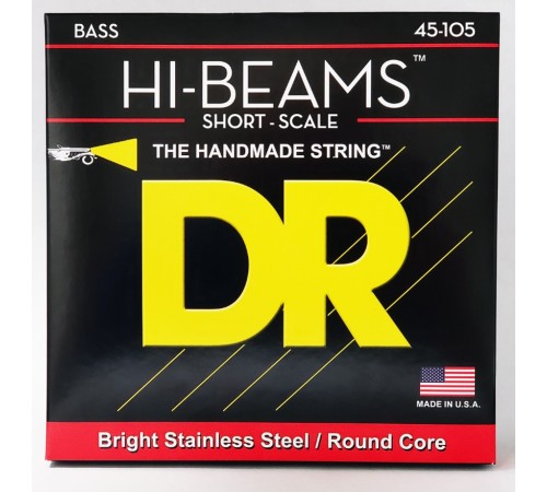Струны для короткомензурной бас-гитары DR SMR45 45-105 Hi-Beam