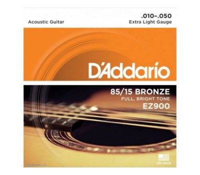 Струны D'ADDARIO EZ900 10-50 бронза для акустической гитары