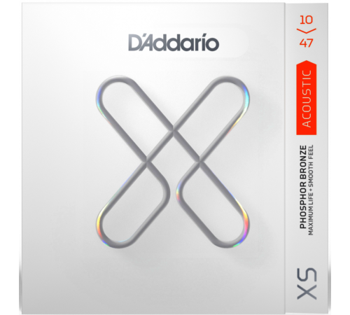 Струны D'ADDARIO XSAPB1047 XS 10-47 фосфор/бронза для акустической гитары