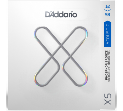 Струны D'ADDARIO XSAPB1253 XS 12-53 фосфор/бронза для акустической гитары