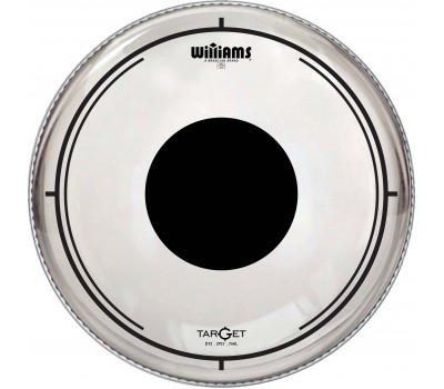 Пластик 14" WILLIAMS DT2-7MIL-14 прозрачный с точкой двуслойный для барабана